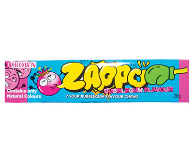 Zappo Sour Bubblegum Chew