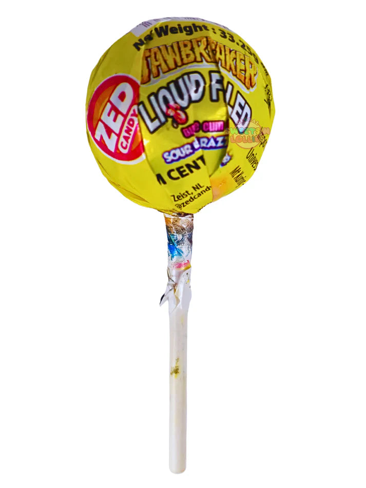 Jaw Breaker Liquid Filled Tornado Pops Sour Blue Razz 33.25g