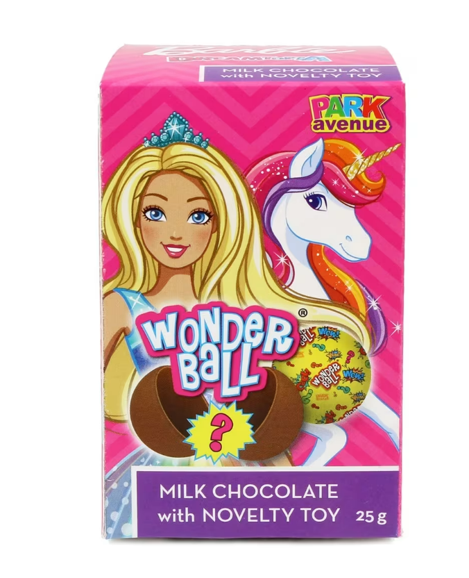 Barbie Wonderball Milk Chocolate With Novelty Toy