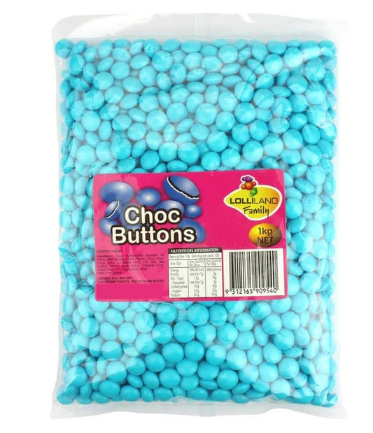 Choc Buttons Blue 1kg