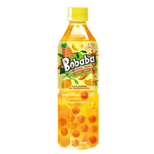 Bobaba Popping Boba Pineapple/Mango Tea 500ml