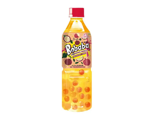 Bobaba Passion Fruit + Lychee Bubble Tea 500ml