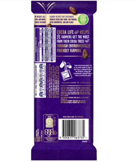 Cadbury Dairy Milk Bubbly Mint block 160g