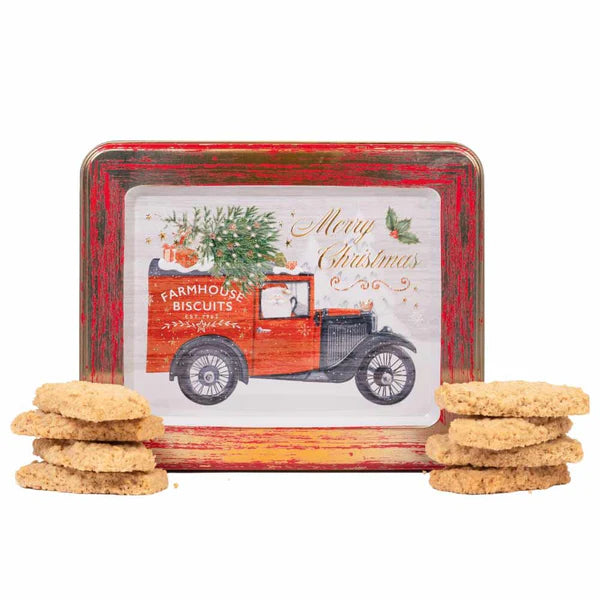 Farmhouse Biscuits Vintage Van Oat Tin