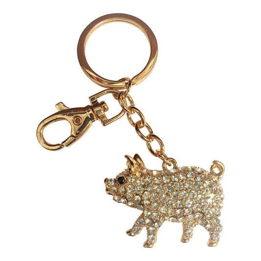 Gold Pig Keychain
