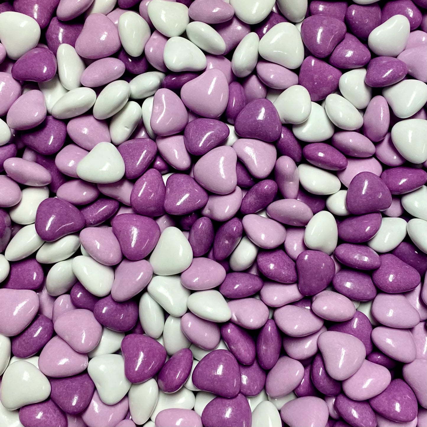 Candy Coated Choc Hearts - Purple