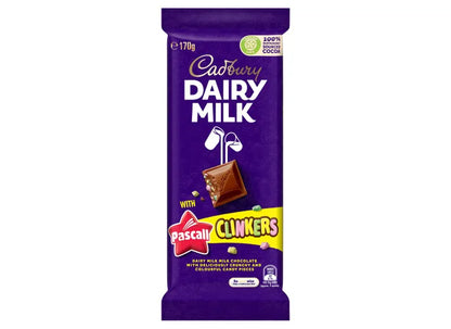 Cadbury Dairy Milk with Pascall Clinkers  Block 170g