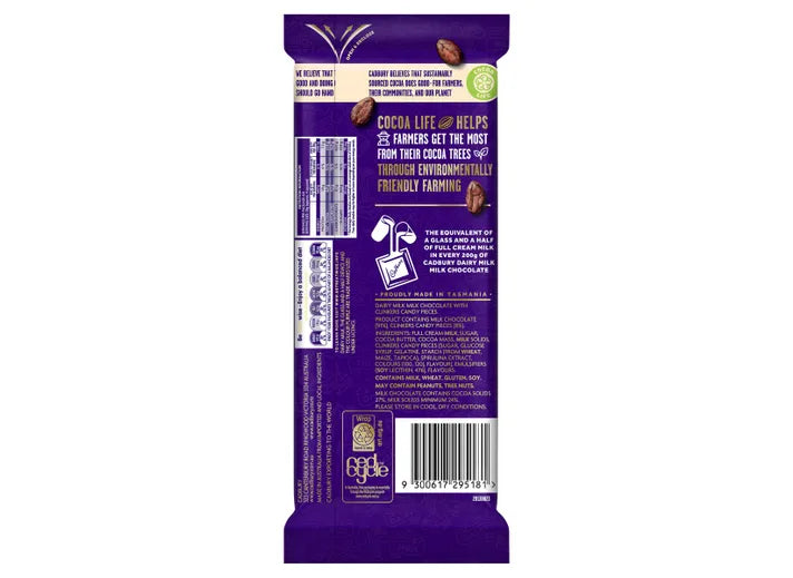 Cadbury Dairy Milk with Pascall Clinkers  Block 170g