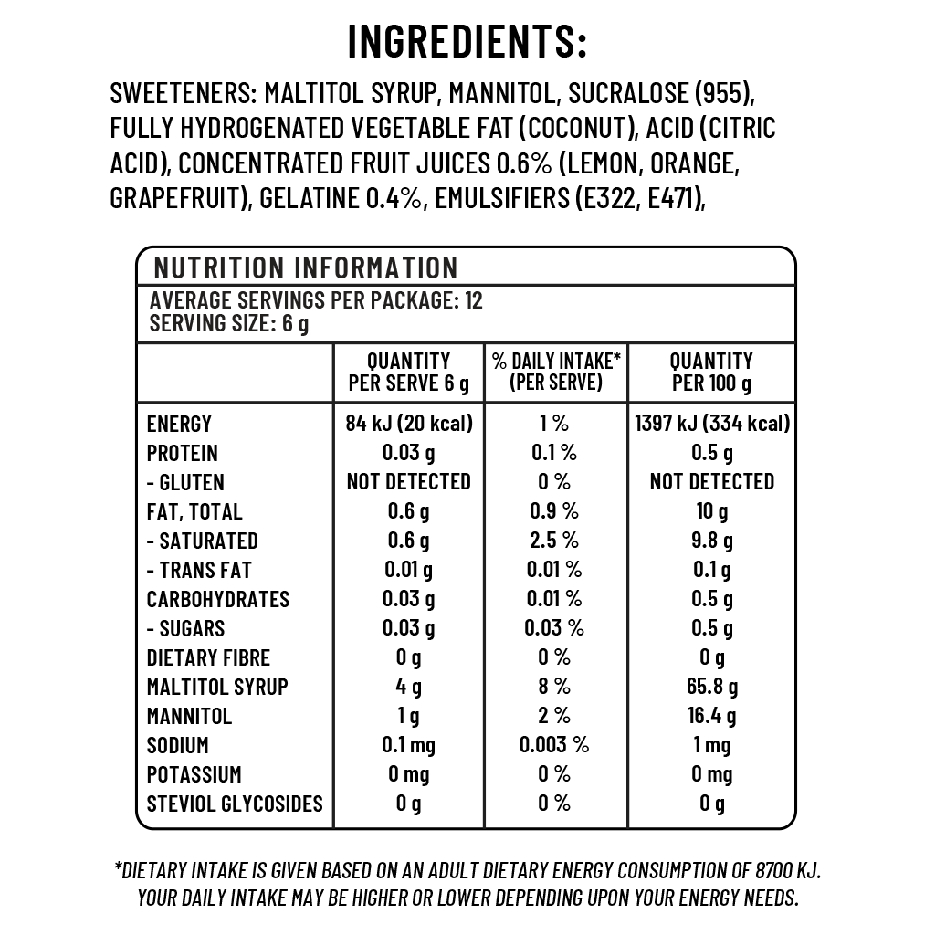 Sugar free Chews - Natural Citrus