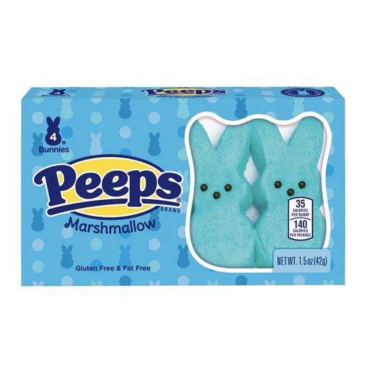 Peeps Blue Marshmallow Bunnies 4pc