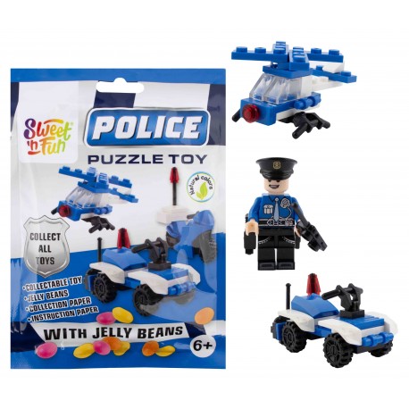 Police Puzzle Toy with Jelly Beans