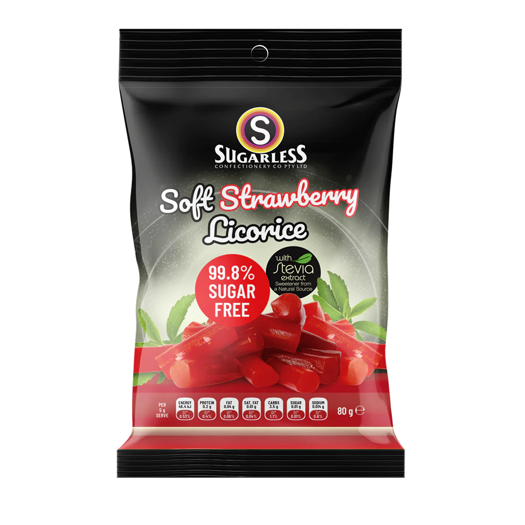 Sugarless Soft Strawberry Licorice