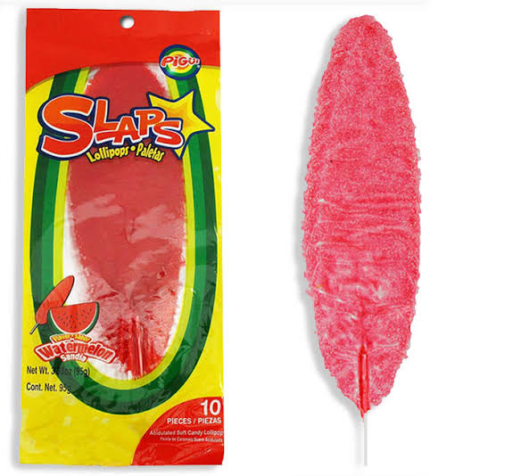 Slaps Mexican Lollipops Watermelon 10pk